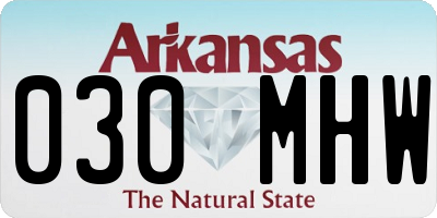 AR license plate 030MHW