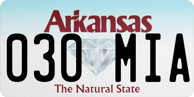 AR license plate 030MIA