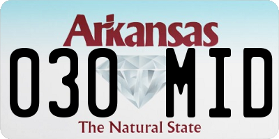 AR license plate 030MID