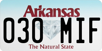 AR license plate 030MIF
