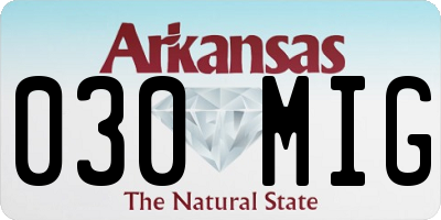 AR license plate 030MIG
