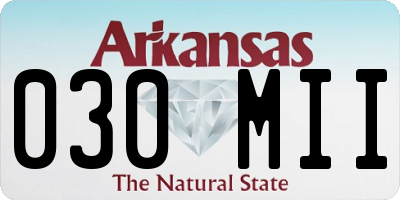 AR license plate 030MII