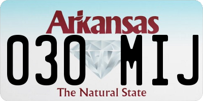 AR license plate 030MIJ
