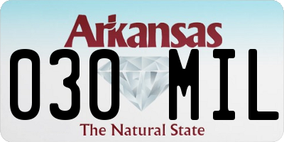 AR license plate 030MIL