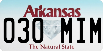 AR license plate 030MIM