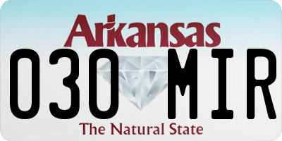AR license plate 030MIR