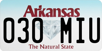 AR license plate 030MIU