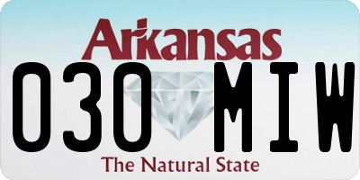 AR license plate 030MIW