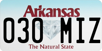 AR license plate 030MIZ
