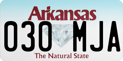 AR license plate 030MJA