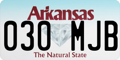 AR license plate 030MJB