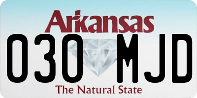 AR license plate 030MJD