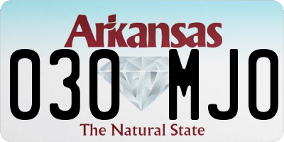 AR license plate 030MJO