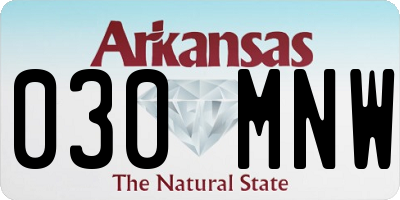 AR license plate 030MNW