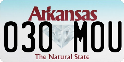 AR license plate 030MOU