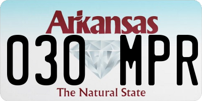 AR license plate 030MPR