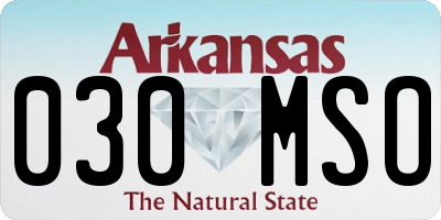 AR license plate 030MSO