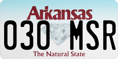 AR license plate 030MSR