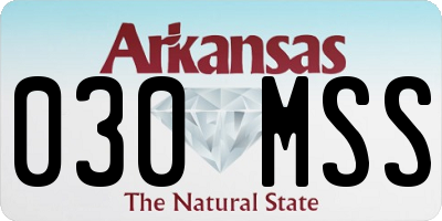 AR license plate 030MSS