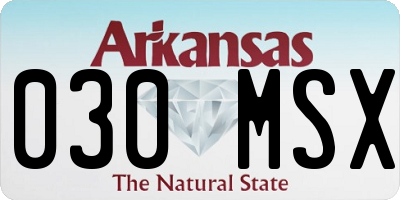 AR license plate 030MSX
