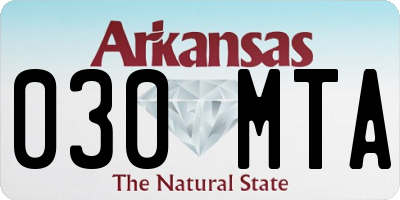 AR license plate 030MTA