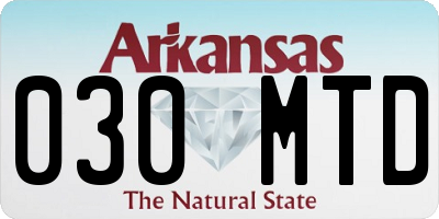 AR license plate 030MTD
