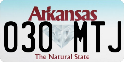 AR license plate 030MTJ