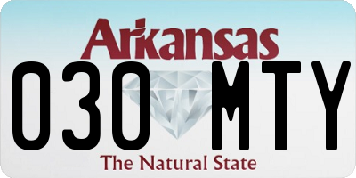 AR license plate 030MTY