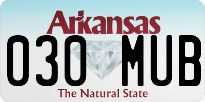AR license plate 030MUB