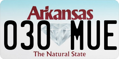 AR license plate 030MUE