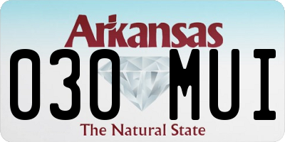 AR license plate 030MUI
