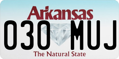 AR license plate 030MUJ