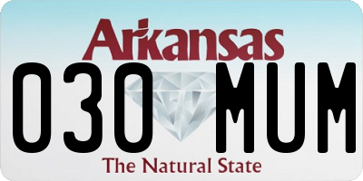 AR license plate 030MUM