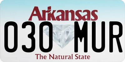 AR license plate 030MUR
