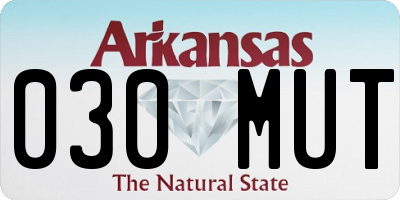 AR license plate 030MUT
