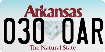 AR license plate 030OAR