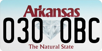 AR license plate 030OBC