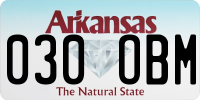 AR license plate 030OBM