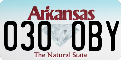 AR license plate 030OBY