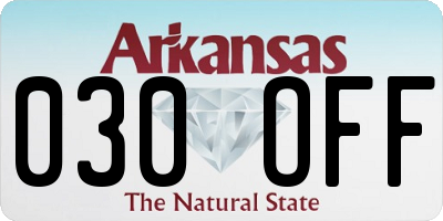 AR license plate 030OFF