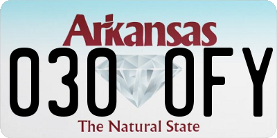 AR license plate 030OFY