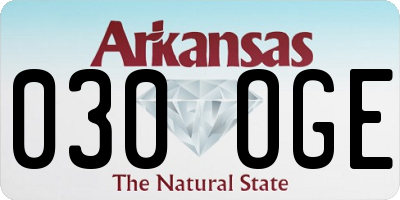 AR license plate 030OGE