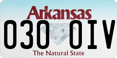 AR license plate 030OIV