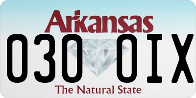 AR license plate 030OIX