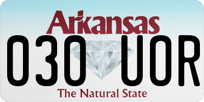 AR license plate 030UOR