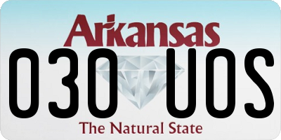 AR license plate 030UOS