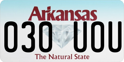 AR license plate 030UOU