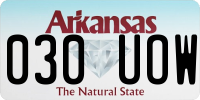 AR license plate 030UOW