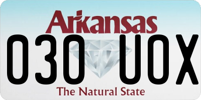 AR license plate 030UOX