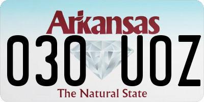 AR license plate 030UOZ